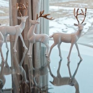 ZODAX | Elegant Golden Antler Reindeer | Two Styles